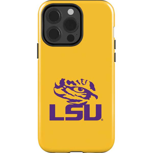 Louisiana State University - LSU Tiger Eye Logo Yellow iPhone 15 Pro Impact Case