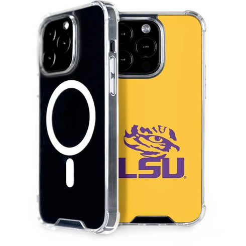 Louisiana State University - LSU Tiger Eye Logo Yellow iPhone 15 Pro MagSafe Case