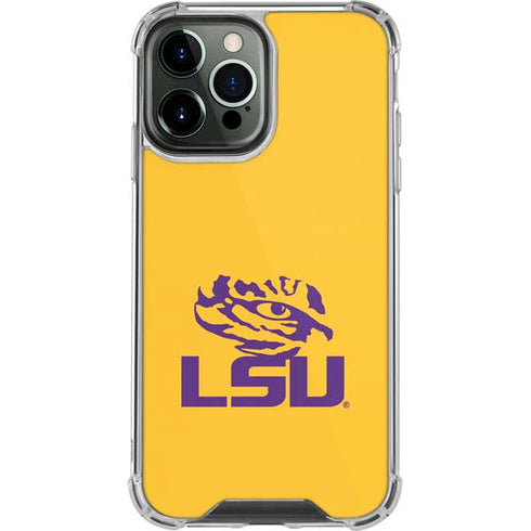 Louisiana State University - LSU Tiger Eye Logo Yellow iPhone 14 Pro Max Clear Case