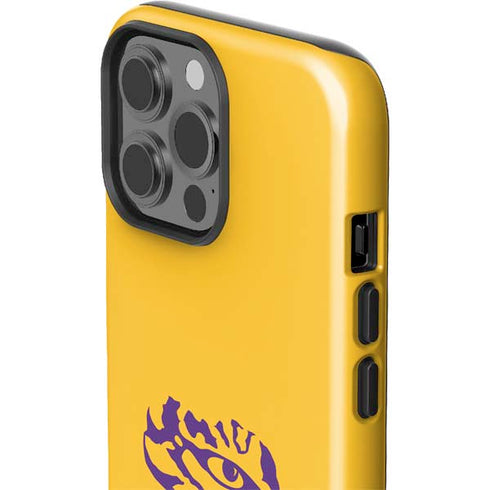Louisiana State University - LSU Tiger Eye Logo Yellow iPhone 15 Pro Max Impact Case