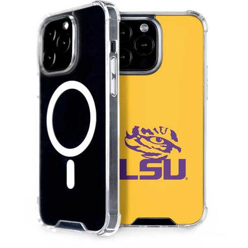 Louisiana State University - LSU Tiger Eye Logo Yellow iPhone 15 Pro Max MagSafe Case