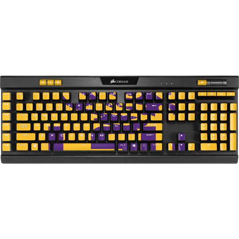 Louisiana State University - LSU Tiger Eye Logo Yellow K95 RGB PLATINUM Mechanical Gaming Keyboard Skin