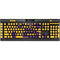 Louisiana State University - LSU Tiger Eye Logo Yellow K95 RGB PLATINUM Mechanical Gaming Keyboard Skin