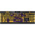 Louisiana State University - LSU Tiger Eye Logo Yellow K95 RGB PLATINUM Mechanical Gaming Keyboard Skin