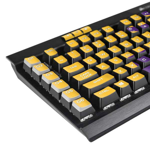 Louisiana State University - LSU Tiger Eye Logo Yellow K95 RGB PLATINUM Mechanical Gaming Keyboard Skin