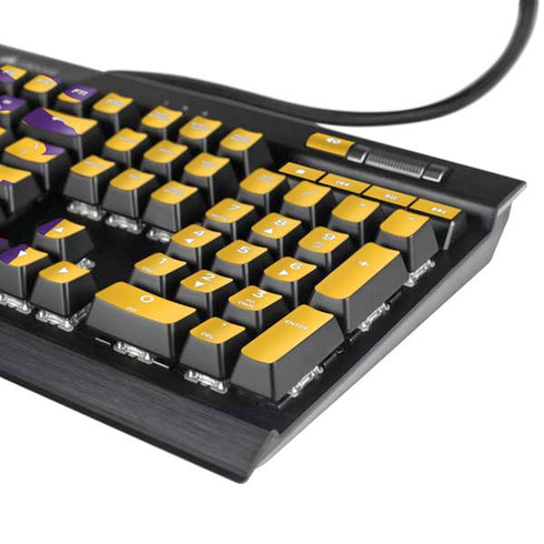 Louisiana State University - LSU Tiger Eye Logo Yellow K95 RGB PLATINUM Mechanical Gaming Keyboard Skin