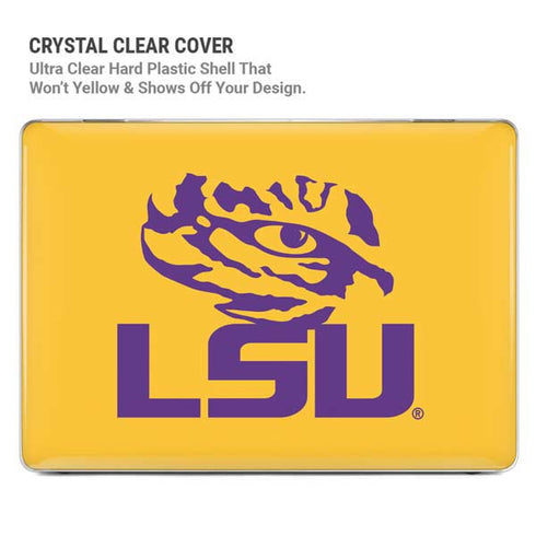 LSU Tiger Eye Logo Yellow MacBook Pro 16in (2021-25) Case plus Skin