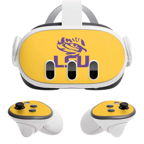 Louisiana State University - LSU Tiger Eye Logo Yellow Meta Quest 3 Skin