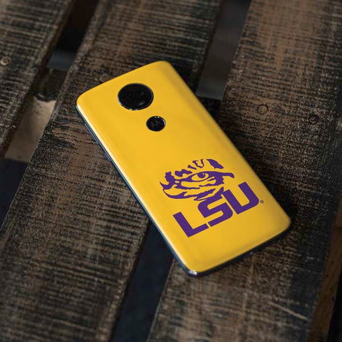 Louisiana State University - LSU Tiger Eye Logo Yellow Moto E5 Plus Skin