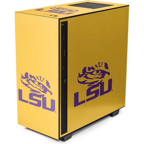 Louisiana State University - LSU Tiger Eye Logo Yellow NZXT H510 Compact ATX Mid-Tower Case Skin