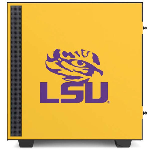 Louisiana State University - LSU Tiger Eye Logo Yellow NZXT H510 Compact ATX Mid-Tower Case Skin