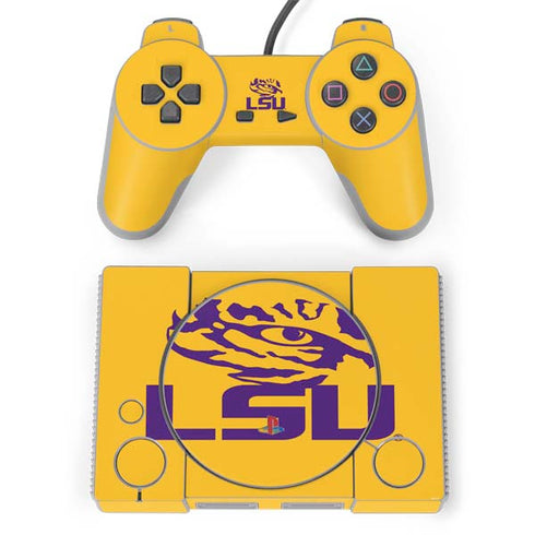 Louisiana State University - LSU Tiger Eye Logo Yellow PlayStation Classic Bundle Skin