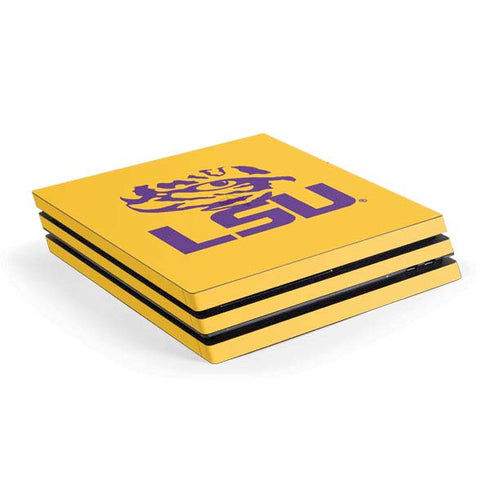 Louisiana State University - LSU Tiger Eye Logo Yellow PS4 Pro Console Skin