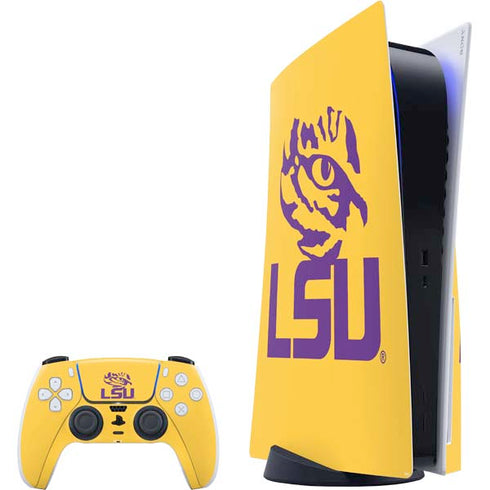 Louisiana State University - LSU Tiger Eye Logo Yellow PS5 Bundle Skin
