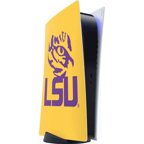 Louisiana State University - LSU Tiger Eye Logo Yellow PS5 Digital Edition Console Skin