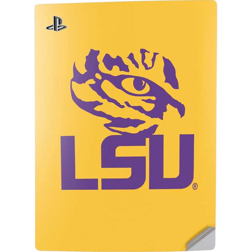 Louisiana State University - LSU Tiger Eye Logo Yellow PS5 Digital Edition Console Skin
