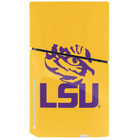 Louisiana State University - LSU Tiger Eye Logo Yellow PS5 Slim Disk Bundle Skin