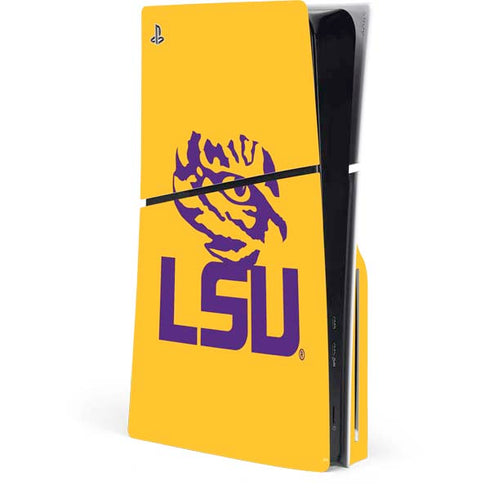 Louisiana State University - LSU Tiger Eye Logo Yellow PS5 Slim Disk Console Skin