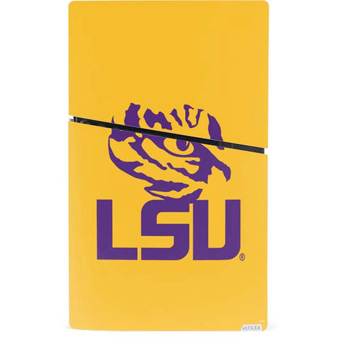 Louisiana State University - LSU Tiger Eye Logo Yellow PS5 Slim Digital Edition Bundle Skin