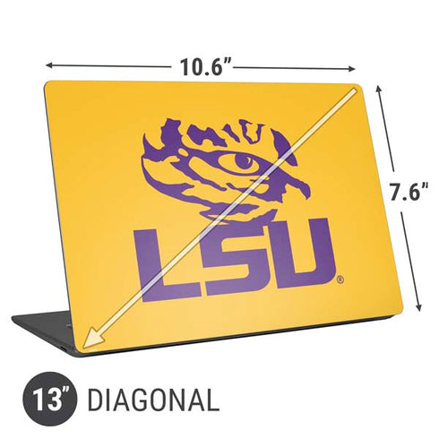 Louisiana State University - LSU Tiger Eye Logo Yellow Universal Laptop 13in (10.6 x 7.6in) Skin