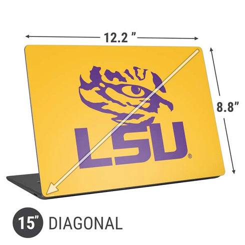Louisiana State University - LSU Tiger Eye Logo Yellow Universal Laptop 15in (12.2 x 8.8in) Skin