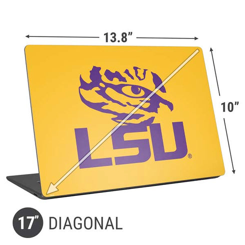 Louisiana State University - LSU Tiger Eye Logo Yellow Universal Laptop 17in (13.8 x 10in) Skin