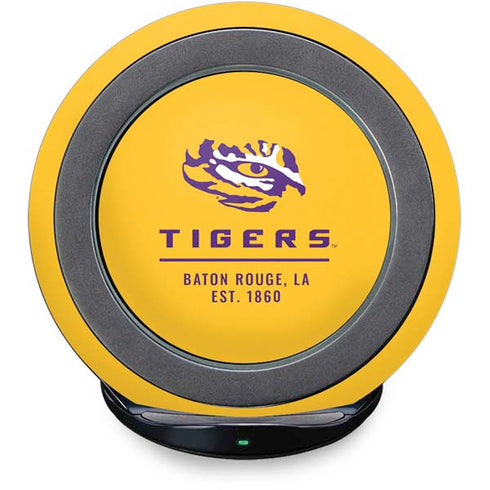 Louisiana State University - LSU Tigers Baton Rouge Yellow Fast Charge Wireless Charging Stand Skin