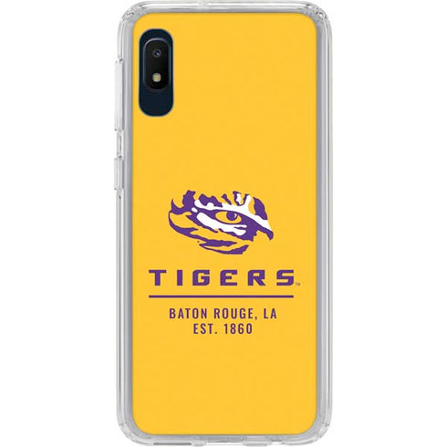 Louisiana State University - LSU Tigers Baton Rouge Yellow Galaxy A10e Clear Case