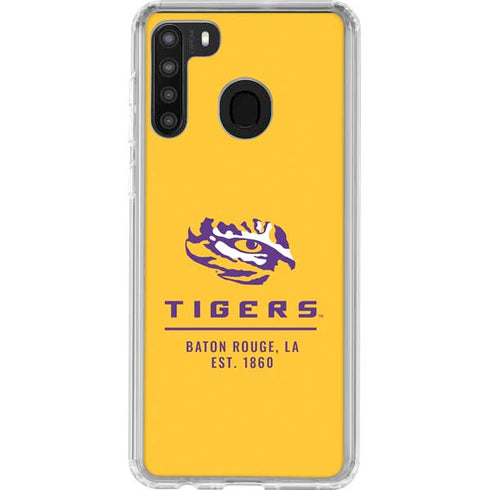 Louisiana State University - LSU Tigers Baton Rouge Yellow Galaxy A21 Clear Case