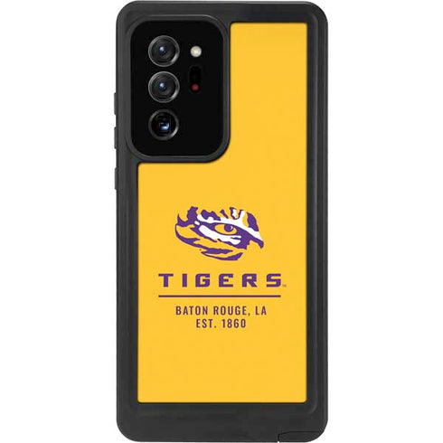 Louisiana State University - LSU Tigers Baton Rouge Yellow Galaxy Note20 Ultra 5G Waterproof Case