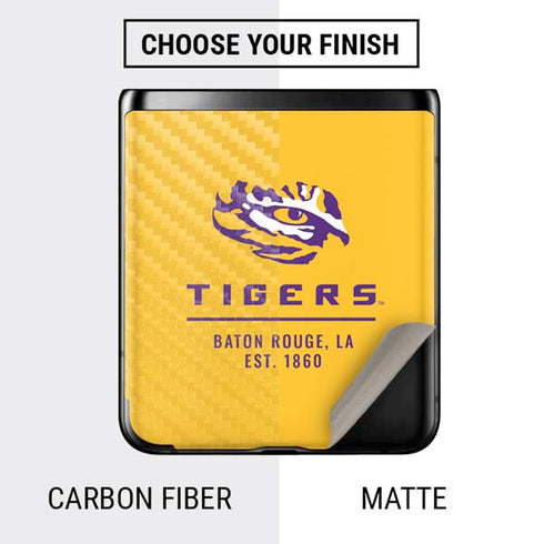 Louisiana State University - LSU Tigers Baton Rouge Yellow Galaxy Z Flip Skin