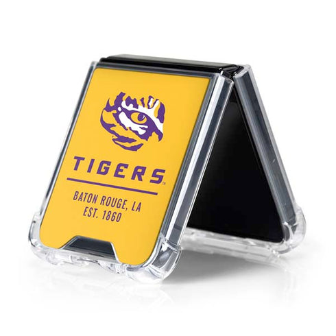 Louisiana State University - LSU Tigers Baton Rouge Yellow Galaxy Z Flip5 5G Clear Case