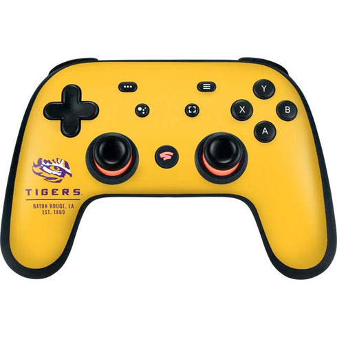 Louisiana State University - LSU Tigers Baton Rouge Yellow Google Stadia Controller Skin
