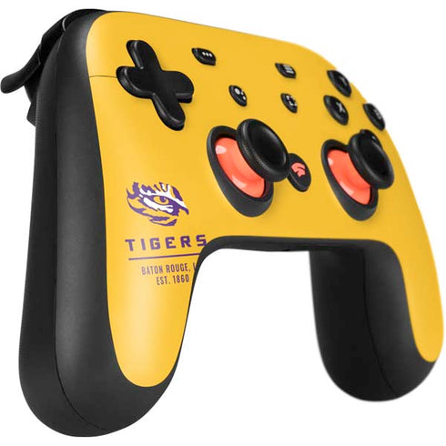 Louisiana State University - LSU Tigers Baton Rouge Yellow Google Stadia Controller Skin