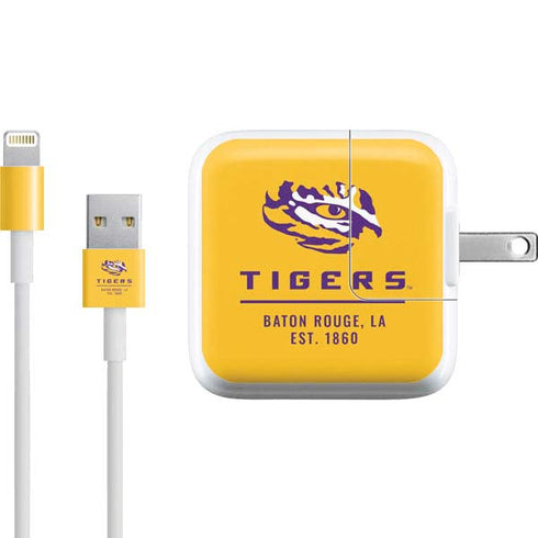 Louisiana State University - LSU Tigers Baton Rouge Yellow iPad Charger (10W USB) Skin