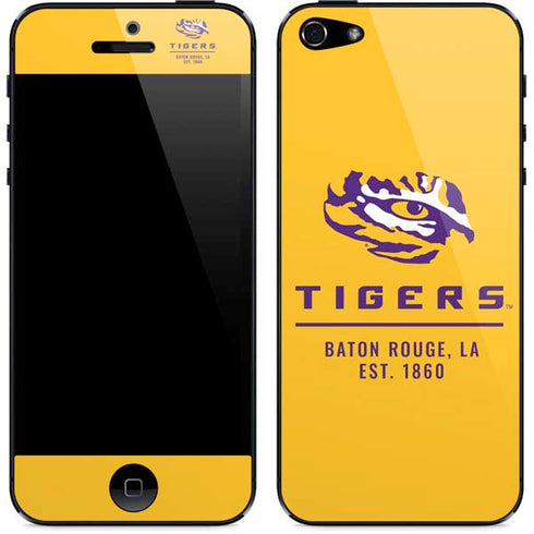 Louisiana State University - LSU Tigers Baton Rouge Yellow iPhone 5/5s/5SE Skin
