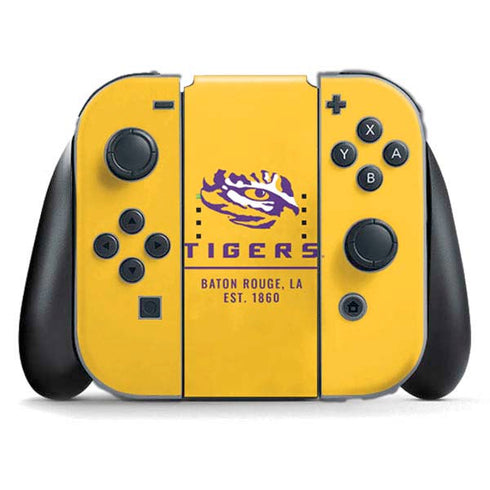 LSU Tigers Baton Rouge Yellow Nintendo Switch (2017-2021) Joy-Con Controller Skin