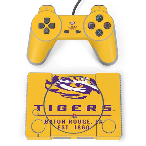 Louisiana State University - LSU Tigers Baton Rouge Yellow PlayStation Classic Bundle Skin