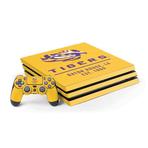 Louisiana State University - LSU Tigers Baton Rouge Yellow PS4 Pro Bundle Skin