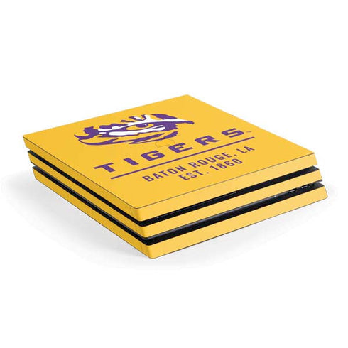 Louisiana State University - LSU Tigers Baton Rouge Yellow PS4 Pro Console Skin
