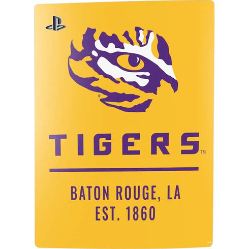 Louisiana State University - LSU Tigers Baton Rouge Yellow PS5 Console Skin