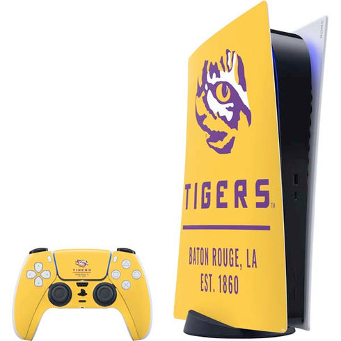 Louisiana State University - LSU Tigers Baton Rouge Yellow PS5 Digital Edition Bundle Skin