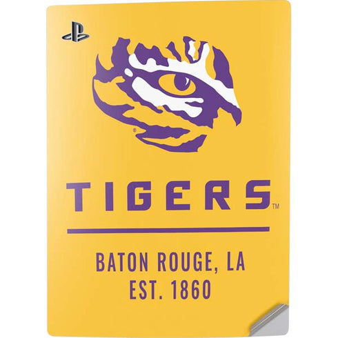 Louisiana State University - LSU Tigers Baton Rouge Yellow PS5 Digital Edition Console Skin