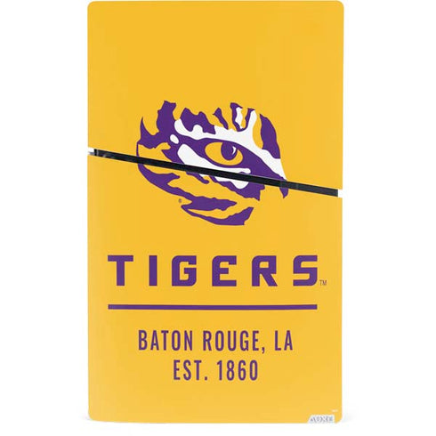 Louisiana State University - LSU Tigers Baton Rouge Yellow PS5 Slim Digital Edition Bundle Skin