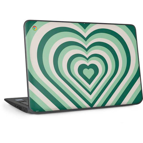 Lucky Heart Pattern HP Chromebook Skin