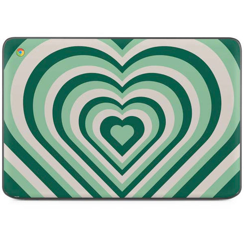 Lucky Heart Pattern HP Chromebook Skin