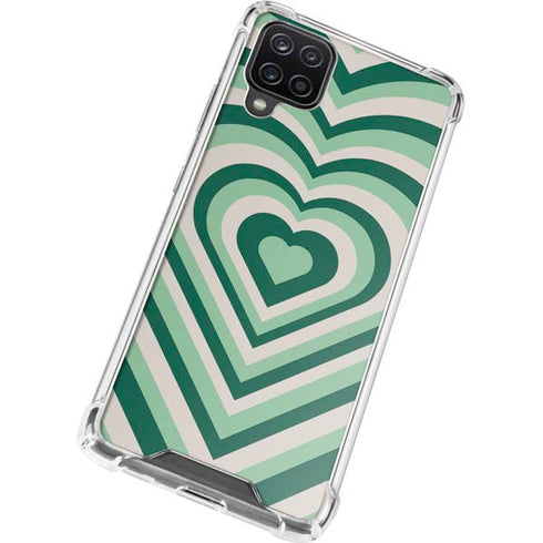 Lucky Heart Pattern Galaxy A12 Clear Case