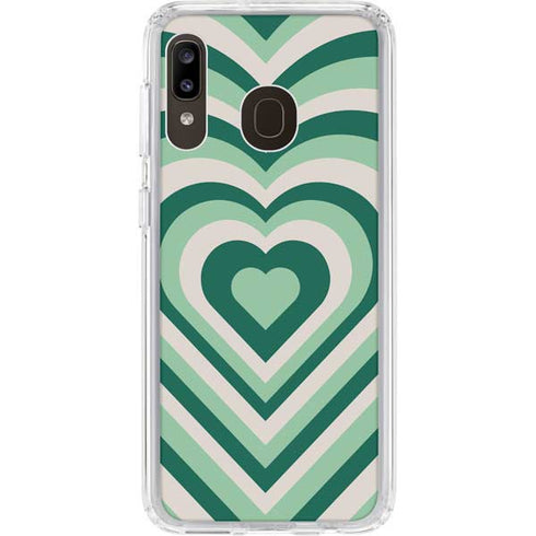 Lucky Heart Pattern Galaxy A20 Clear Case