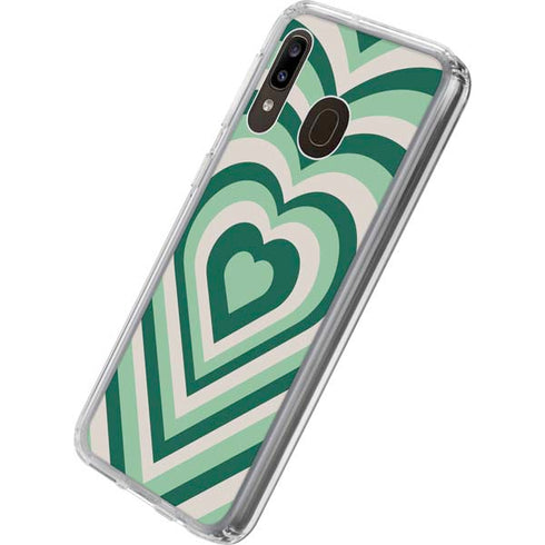 Lucky Heart Pattern Galaxy A20 Clear Case