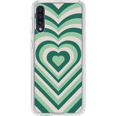 Lucky Heart Pattern Galaxy A50 Clear Case